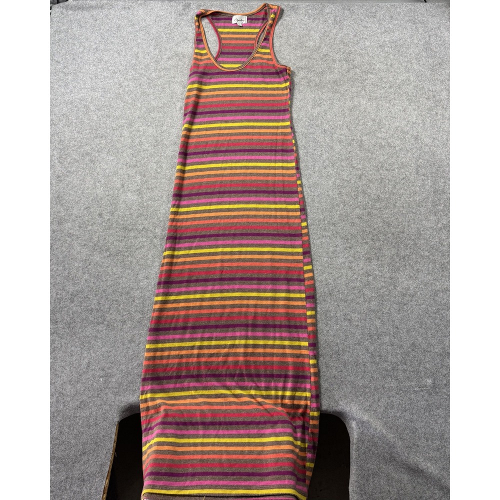 Chesley Striped Racerback Maxi Dress Medium Multicolor Knit Stretch